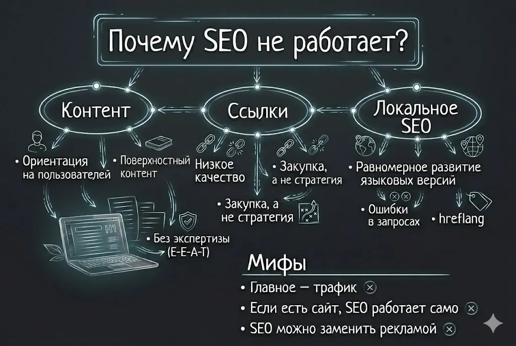 Почему SEO не работает