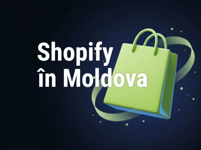 Shopify în Moldova — copertă abstractă a articolului despre platforma pentru magazine online