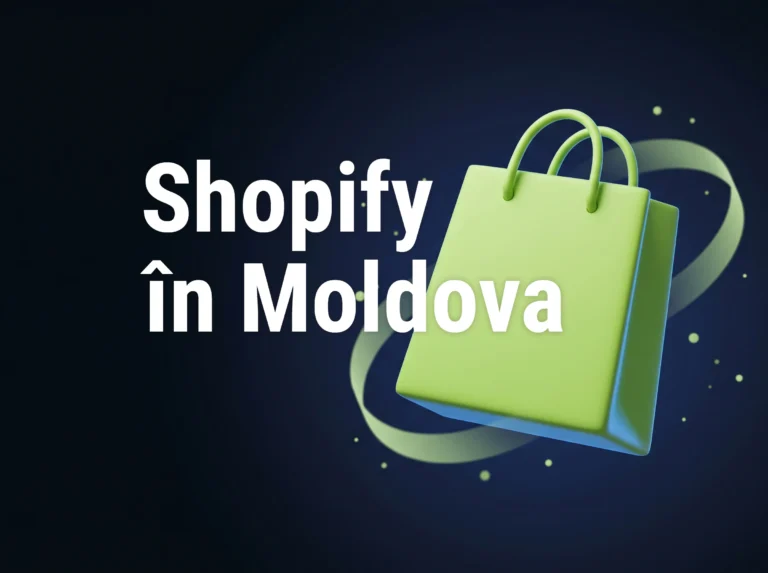 Shopify în Moldova — copertă abstractă a articolului despre platforma pentru magazine online