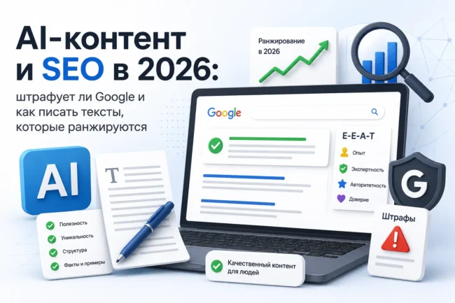 AI-контент и SEO в 2026 — обложка статьи